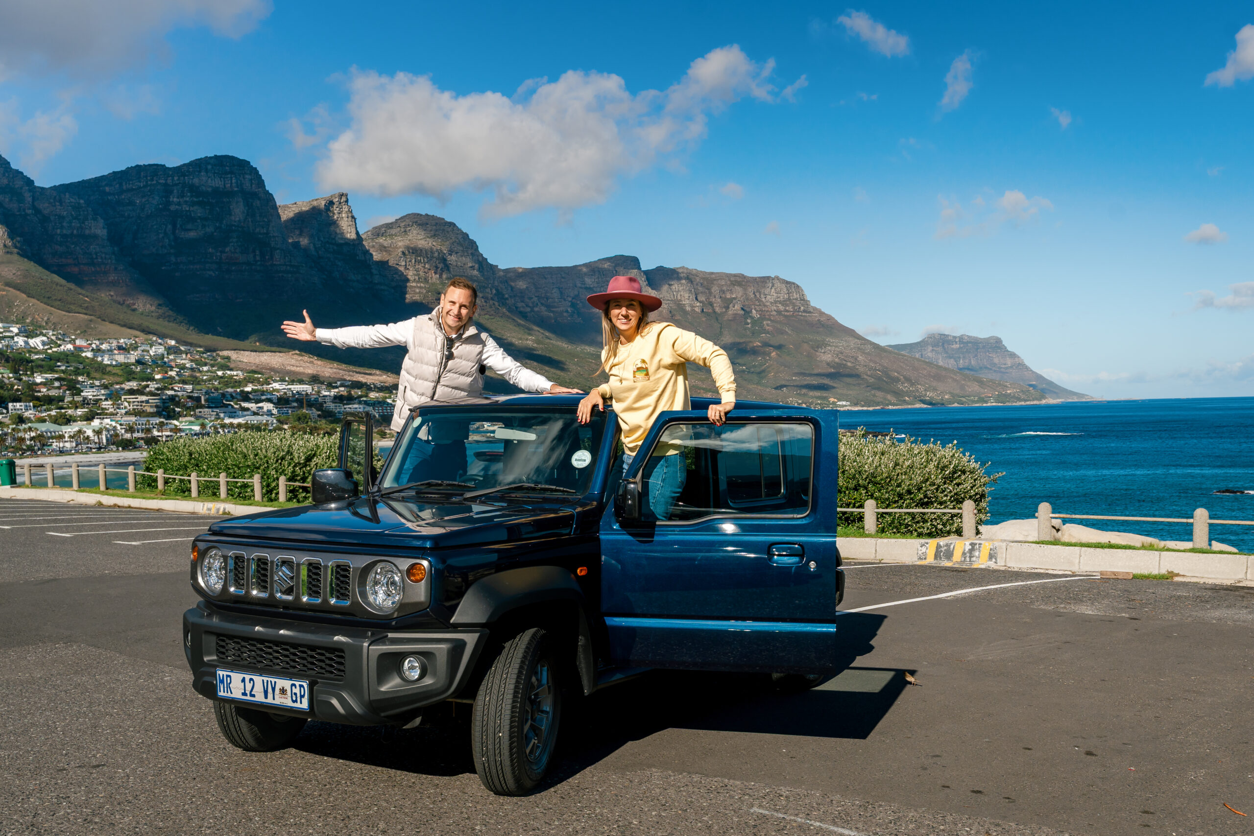 Joey en Roxanne tijdens een rondreis met huurauto in Zuid-Afrika in de beste reistijd