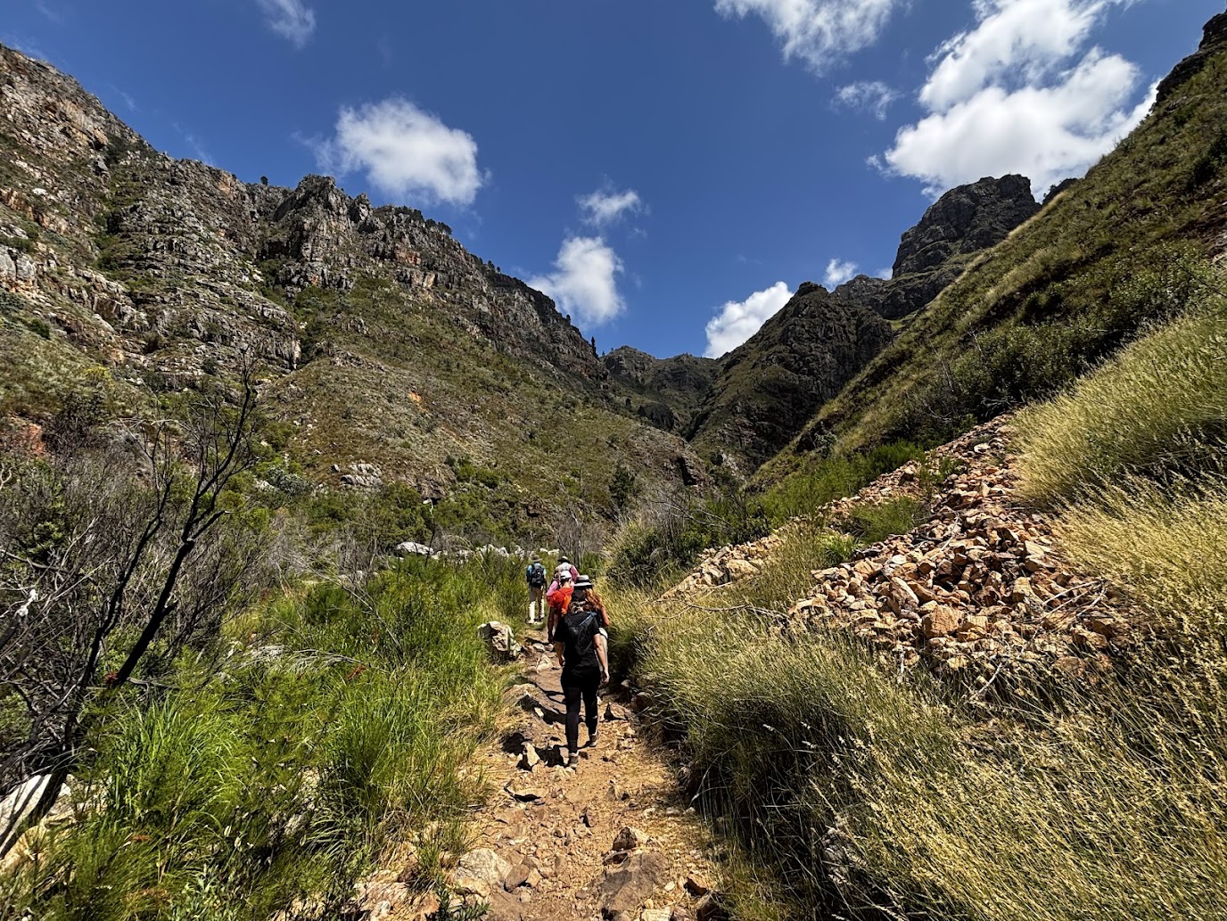 wandelen Kaapstad bij de watervallen van de Kromrivier Trail in Limietberg